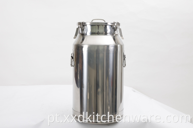 Stainless Steel Milk Bucket With Lid 1